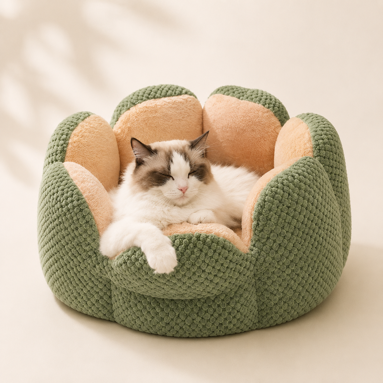 Cozy Flower Cat Bed
