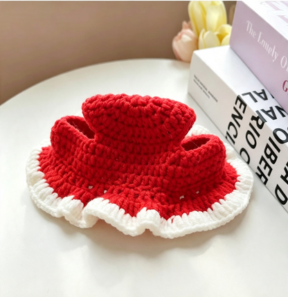 Cute Knitted Pet Hat Set for Cats and Dogs