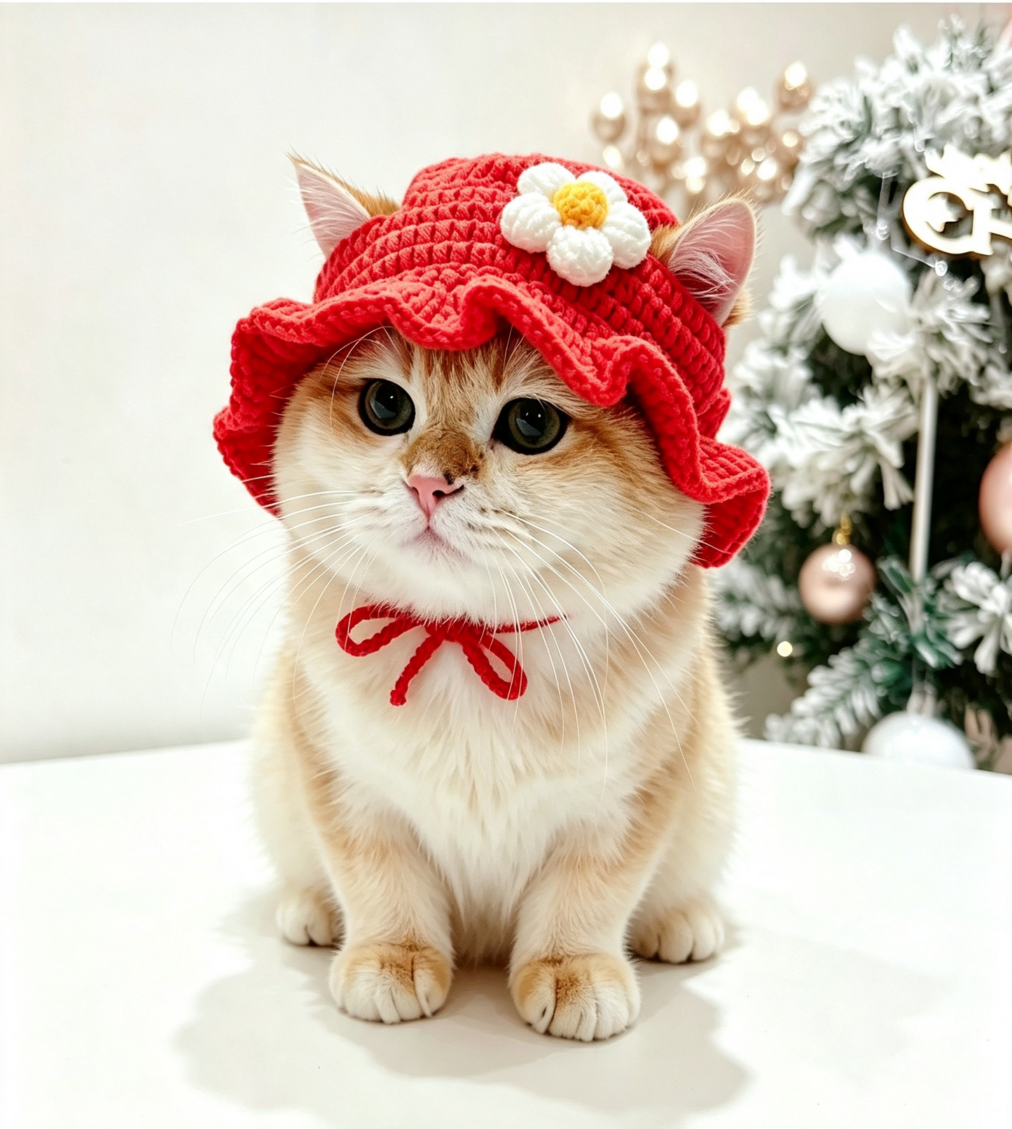 Cute Knitted Pet Hat Set for Cats and Dogs